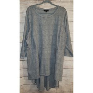 Lane Bryant Plaid/Herringbone High Low Top Size 22/24